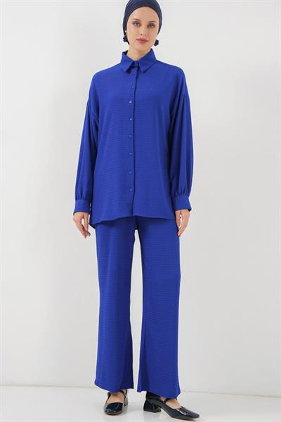 Örme Tesettür Alt Üst Takım 6711 - Saks