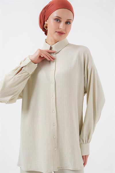 Örme Tesettür Alt Üst Takım 6711 - Taş