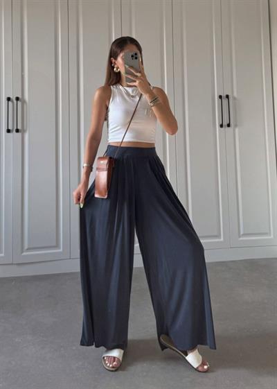 Osy Modal Yumuşak Dokulu Kumaş Boru Paça Salaş Eşofman - Antrasit