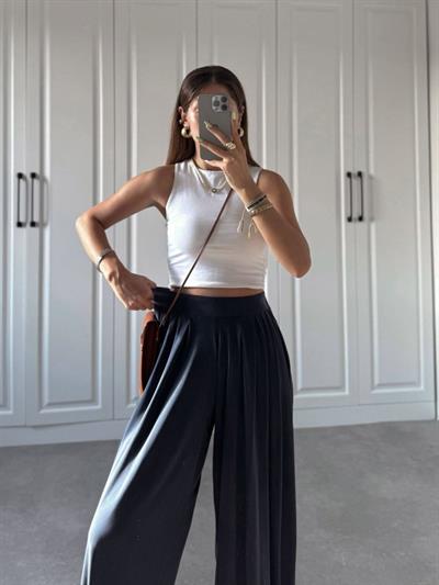 Osy Modal Yumuşak Dokulu Kumaş Boru Paça Salaş Eşofman - Antrasit