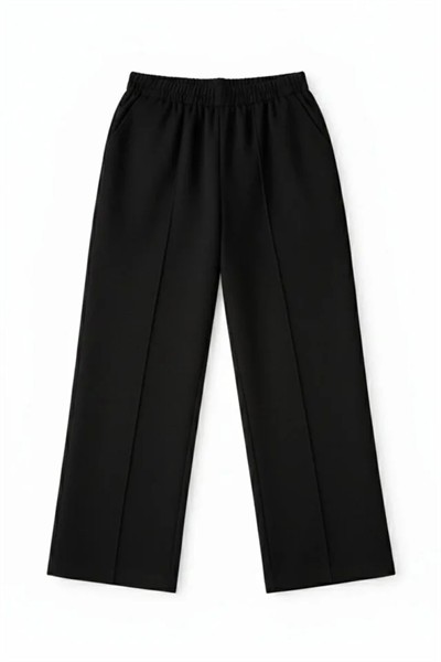 Osy Modal Yumuşak Dokulu Kumaş Tesettür Cepli Tunik Pantolon Takım - Siyah