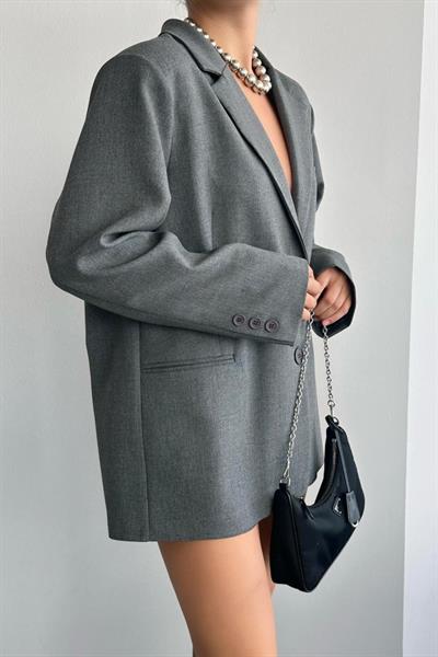Oversize Ceket - Gri