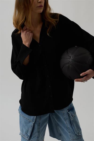 Oversize Keten Gömlek