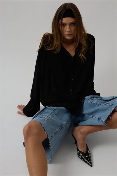 Oversize Keten Gömlek