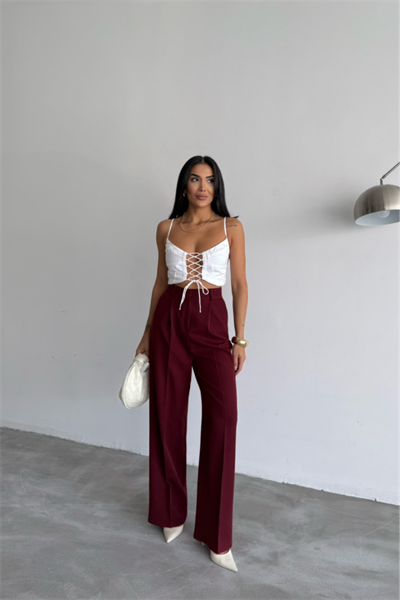 PALAZZO PANTOLON - Bordo