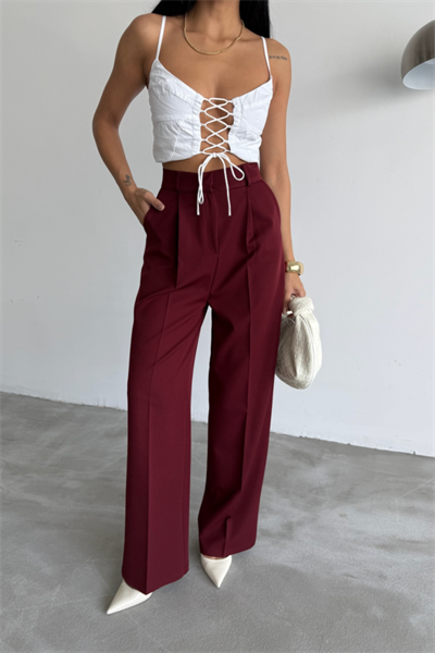 PALAZZO PANTOLON - Bordo