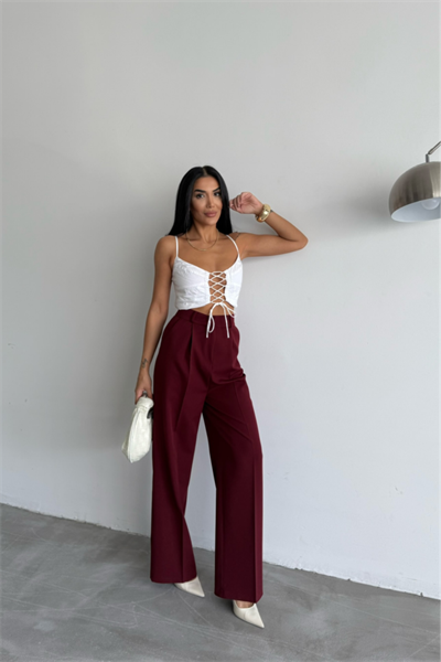 PALAZZO PANTOLON - Bordo