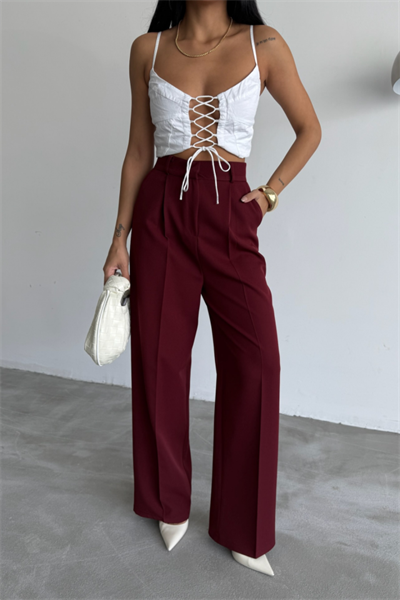 PALAZZO PANTOLON - Bordo