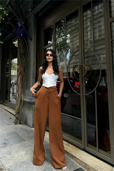 PALAZZO PANTOLON - Kahverengi