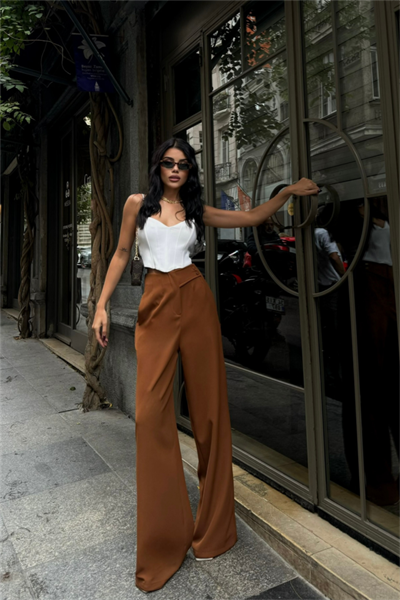 PALAZZO PANTOLON - Kahverengi