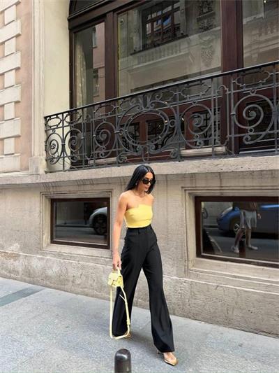 PANTOLON KAPALI CEP DETAYLI SALAŞ PANTOLON - Siyah