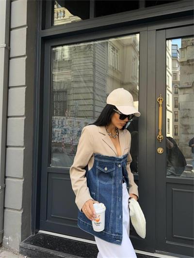 PARÇALI CEKET ÜST ATLAS - ALT KOT - Bej