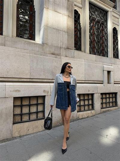 PARÇALI CEKET ÜST ATLAS - ALT KOT - Gri