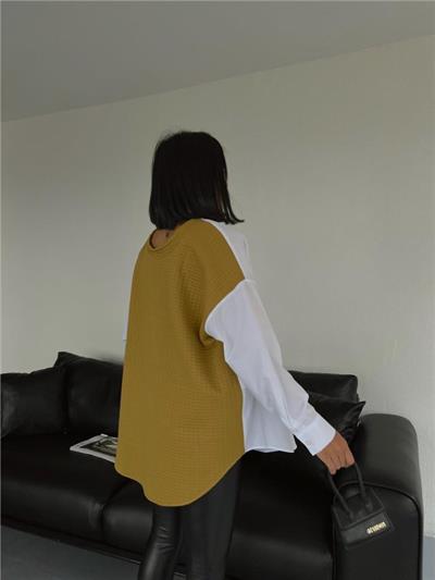 PARÇALI GÖMLEK ARKASI ÖRME - Yağ Yeşili