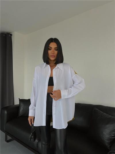 PARÇALI GÖMLEK ARKASI ÖRME - Yağ Yeşili