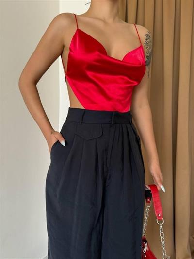 PİLE VE CEP KAPAK DEYALI SALAŞ PANTOLON - Siyah