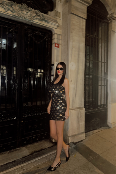 PÜSKÜL PAYET CROP BLUZ-KISA ETEK TAKIM - Gümüş