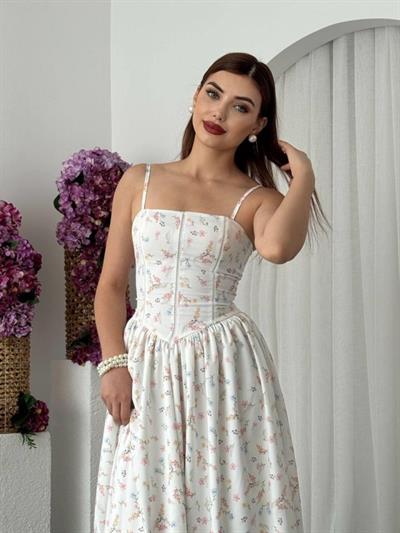 Pars İp Askılı Elbise