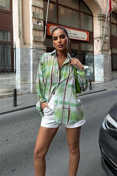 Perry Flamlı Keten Gömlek 3376-08