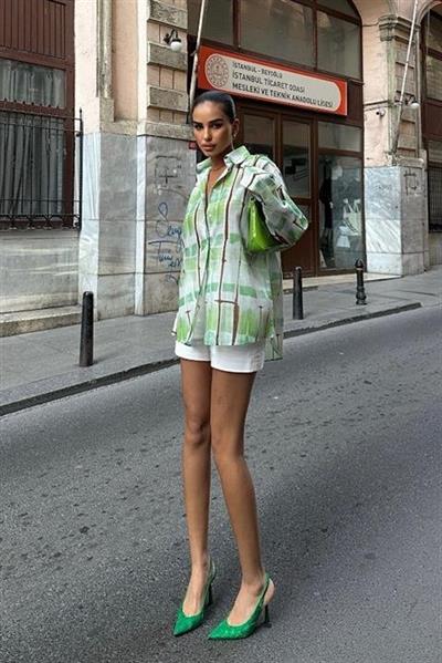 Perry Flamlı Keten Gömlek 3376-08