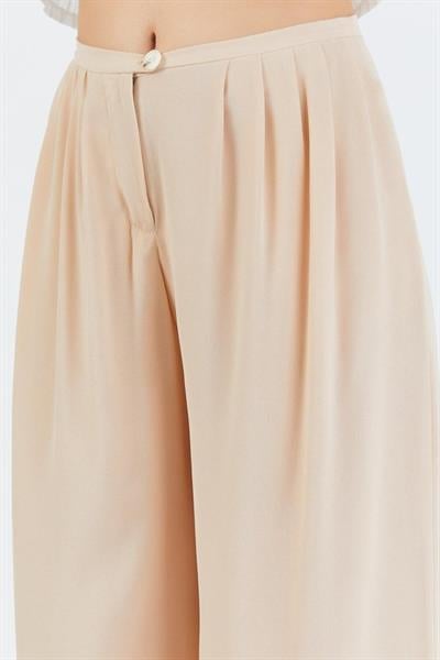 Pileli Palazzo Pantolon - Taş