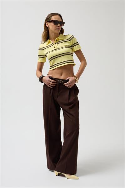 Polo Yaka Crop T-Shirt