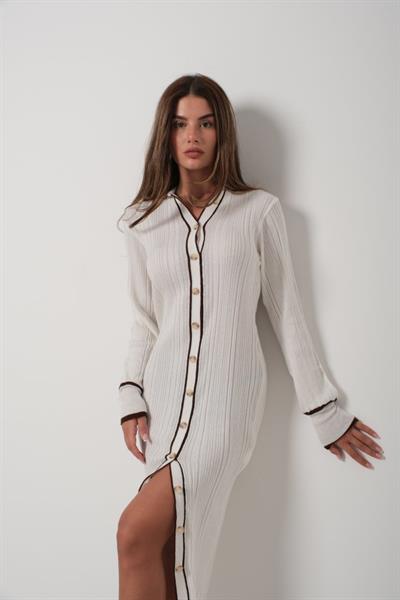 Polo Yaka Düğmeli Elbise