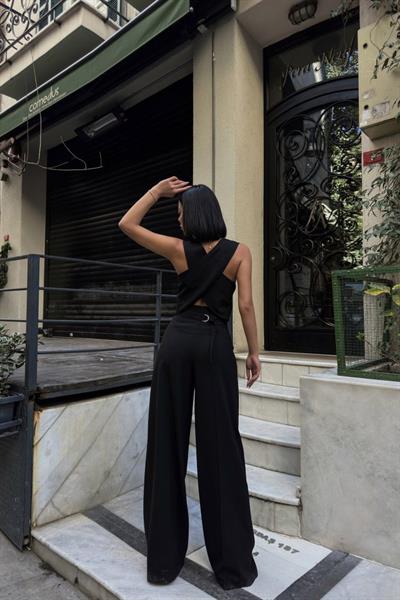 Poly Viscon Sirti Çapraz Geçi̇şli̇ Cepken Pantolon Takim