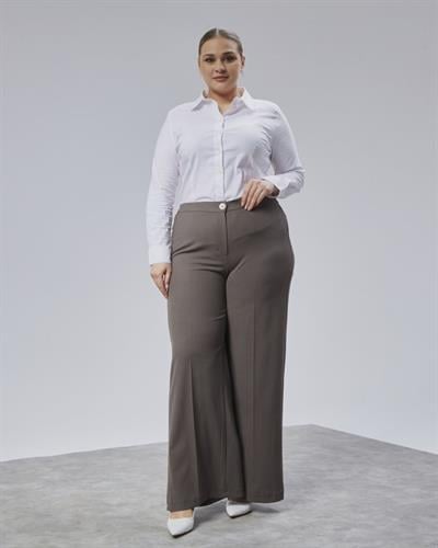 Poly Viscose Full Lycra Beli̇ Lasti̇kli̇ Battal Pantolon