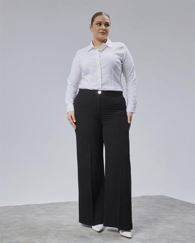 Poly Viscose Full Lycra Beli̇ Lasti̇kli̇ Battal Pantolon