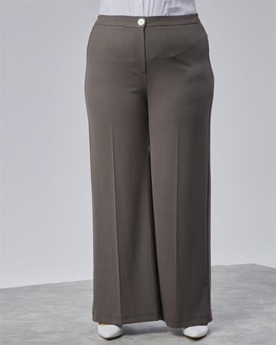 Poly Viscose Full Lycra Beli̇ Lasti̇kli̇ Battal Pantolon