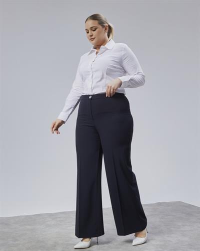 Poly Viscose Full Lycra Beli̇ Lasti̇kli̇ Battal Pantolon