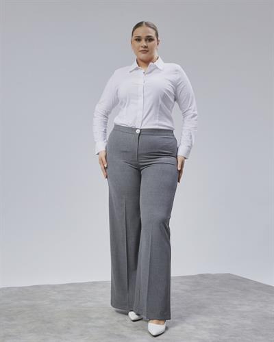 Poly Viscose Full Lycra Beli̇ Lasti̇kli̇ Battal Pantolon