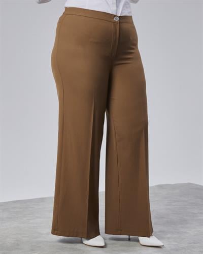 Poly Viscose Full Lycra Beli̇ Lasti̇kli̇ Battal Pantolon