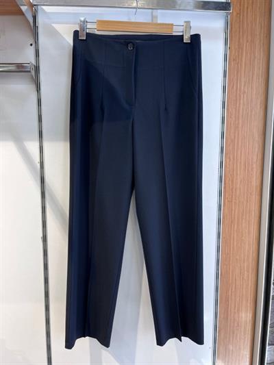 Poly Viscose Yüksek Bel Pervazli Pantolon