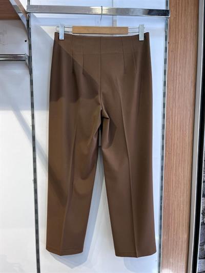 Poly Viscose Yüksek Bel Pervazli Pantolon