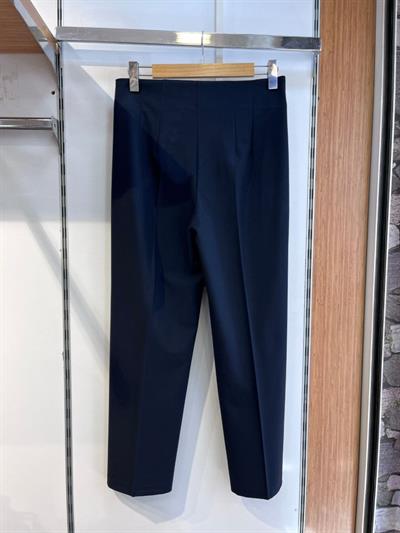 Poly Viscose Yüksek Bel Pervazli Pantolon