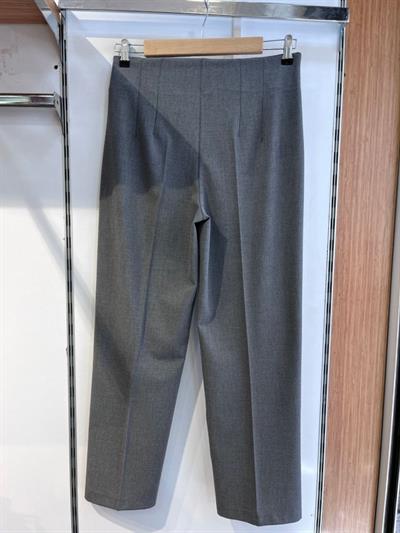 Poly Viscose Yüksek Bel Pervazli Pantolon