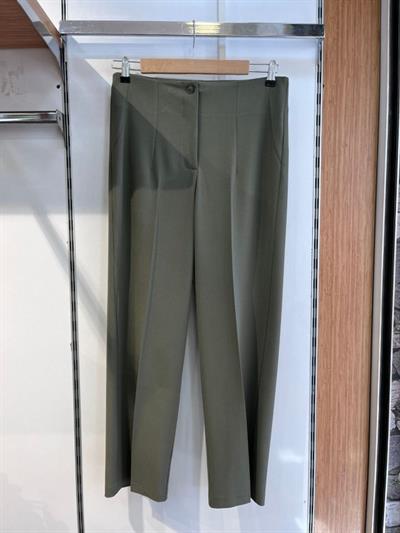 Poly Viscose Yüksek Bel Pervazli Pantolon