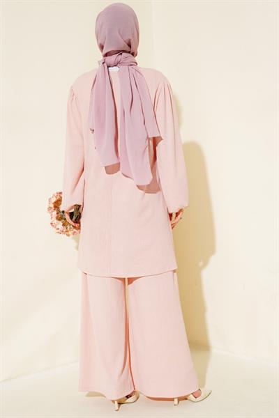 Pudra Tunik Pantolon Alt Üst Takım 6663