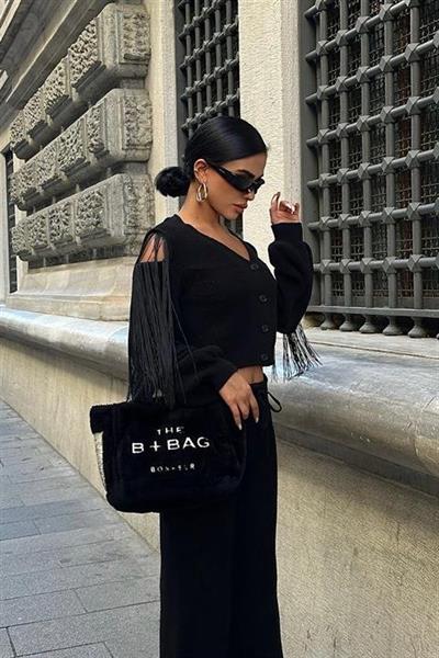 Püskül Detaylı Hırka Pantolon Triko Takım 9967