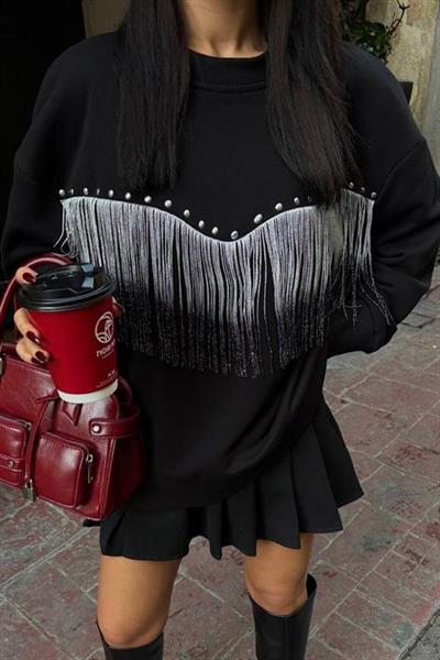 Püskül Detaylı Sweatshirt 8051