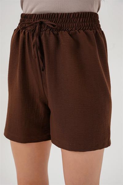 Rahat Kalıp Şort 5327 - Kahverengi