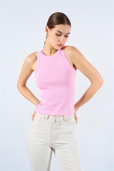 Ribana Geniş Biyeli Atlet - Pembe