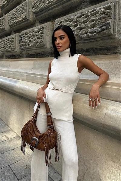 Rose Dik Yaka Fitilli Takım 9946