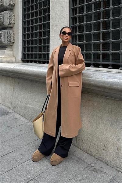 Rossie Uzun Kaşe Kaban 7061