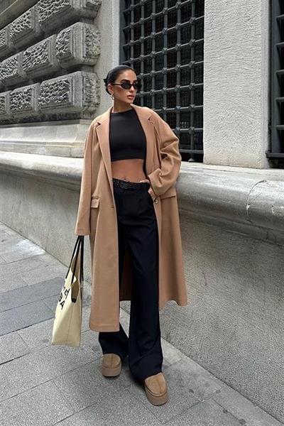 Rossie Uzun Kaşe Kaban 7061