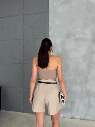 ŞORT ETEK - Bej