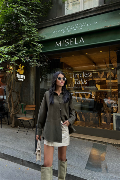 SÜET GÖMLEK - Haki