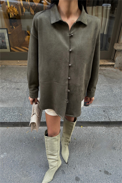 SÜET GÖMLEK - Haki